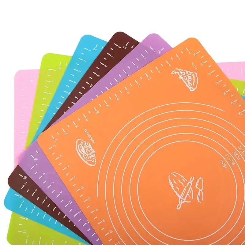 Silicone Dough Kneading Scale Mat Heat Proof Mat Placemat High Temperature Resistant Non-Slip Silicone Mat Baking Accessories - Oshi.pk - Buy & Sell Online