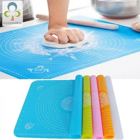 Silicone Dough Kneading Scale Mat Heat Proof Mat Placemat High Temperature Resistant Non-Slip Silicone Mat Baking Accessories - Oshi.pk - Buy & Sell Online