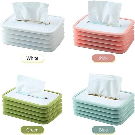 Silicone Folding Tissue Box Free Retractable Capacity