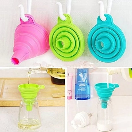 Silicone Funnel Foldable Collapsible Kitchen Tools - Oshi.pk - Buy & Sell Online