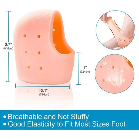 Silicone Gel Heel Pad Socks for Pain Relief and anti crack - Oshi.pk - Buy & Sell Online