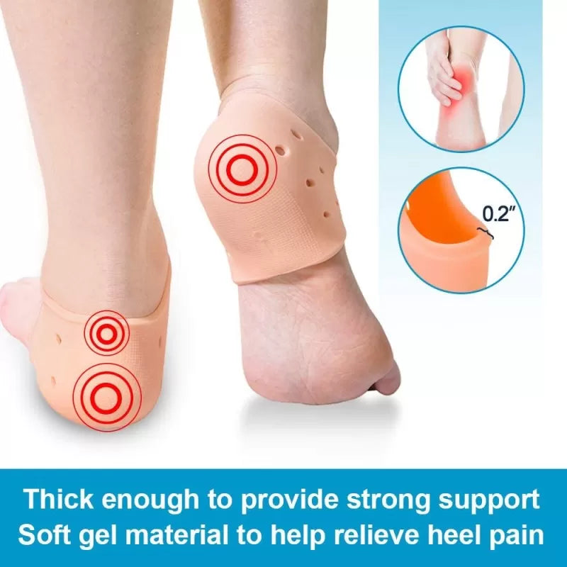 Silicone Gel Heel Pad Socks for Pain Relief and anti crack - Oshi.pk - Buy & Sell Online