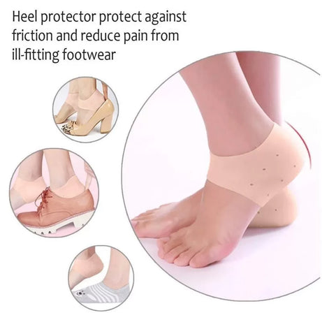 Silicone Gel Heel Pad Socks For Pain Relief And Anti Crack - Oshi.pk - Buy & Sell Online