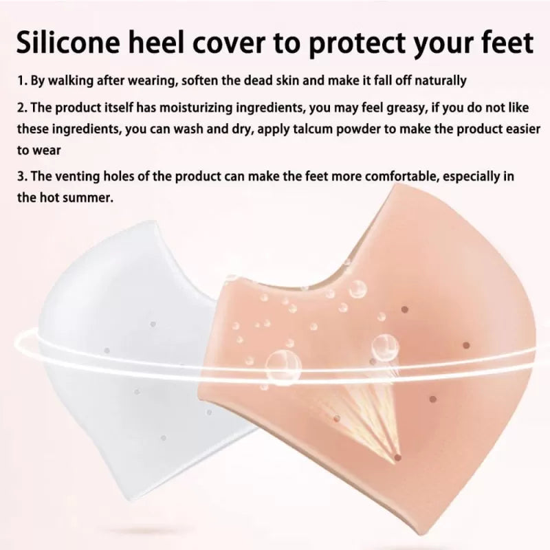 Silicone Gel Heel Pad Socks For Pain Relief And Anti Crack - Oshi.pk - Buy & Sell Online