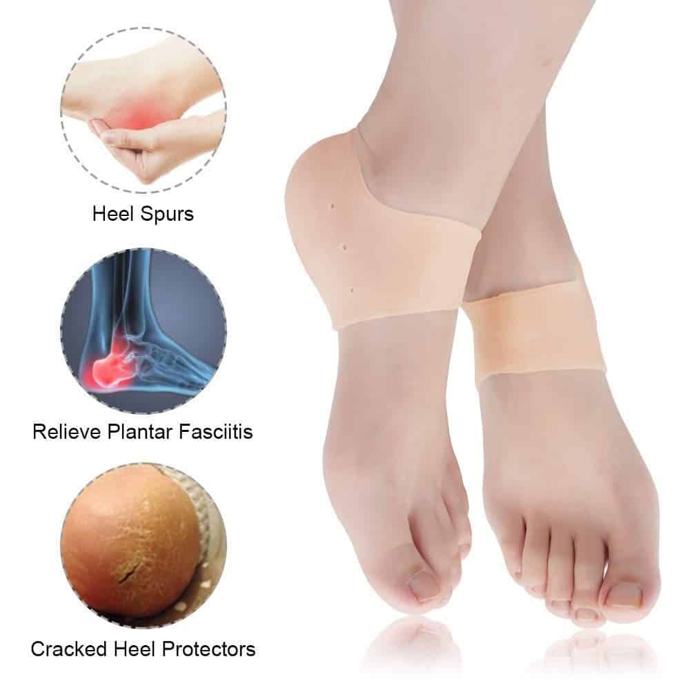Silicone Gel Heel Pad Socks For Pain Relief And Anti Crack For Relieve Heel Pads Cushion Heel Pain, Heal Dry Cracked Heels, Achilles Tendinitis - Oshi.pk - Buy & Sell Online