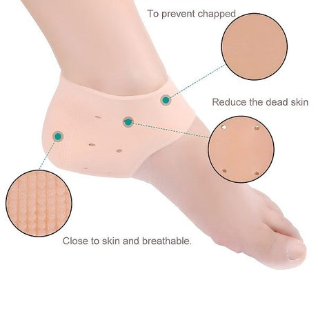 Silicone Gel Heel Pad Socks for Pain Relief anti heel Swelling - Oshi.pk - Buy & Sell Online