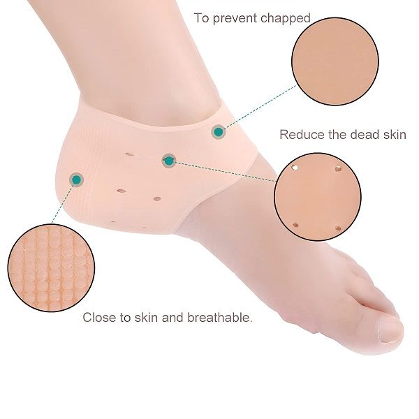 Silicone Gel Heel Pad Socks for Pain Relief anti heel Swelling - Oshi.pk - Buy & Sell Online