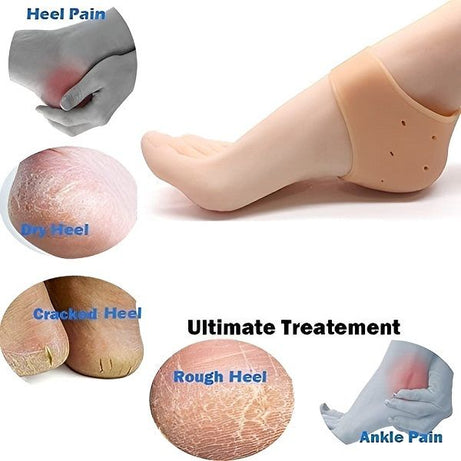 Silicone Gel Heel Pad Socks for Pain Relief anti heel Swelling