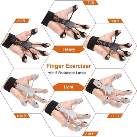 Silicone Gripster Grip Strengthener Finger Stretcher Hand Grip Trainer Gym Fitness Training And Exercise - Oshi.pk - Buy & Sell Online
