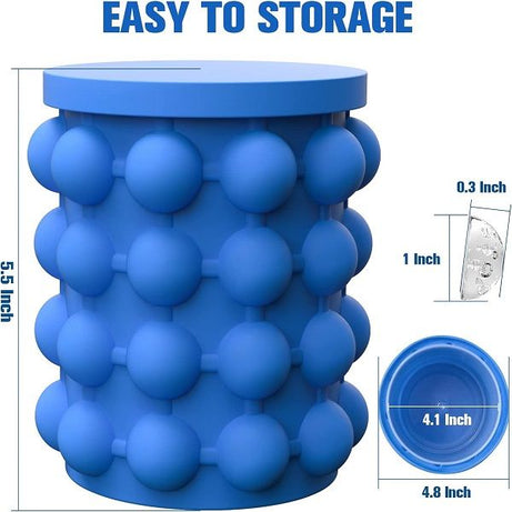 Silicone Ice Bucket & Ice Mould with Lid Space Saving Genie Ice Cube Maker - Oshi.pk - Buy & Sell Online