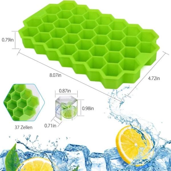 Silicone Ice Cube 37 Grid Ice Cube Tray with Lid - Oshi.pk - Buy & Sell Online