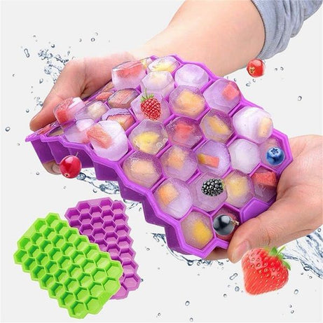 Silicone Ice Cube 37 Grid Ice Cube Tray with Lid