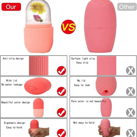 Silicone Ice Cube Roller Massager For Face Eyes And Neck Naturally Conditioning And Skin Care De Puff Eye Bags Reduce Migraine Pain Reusable Massage - Oshi.pk - Buy & Sell Online