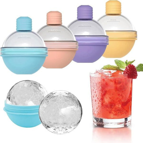 Silicone Ice Sphere Molds Stackable 2.5-Inch Ice Ball Maker