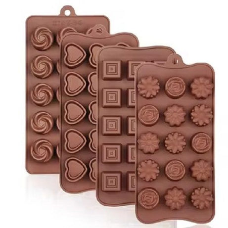 Silicone Molds Chocolate Candy Mold Silicone 15 Cavity Random Design Deliver - Oshi.pk - Buy & Sell Online