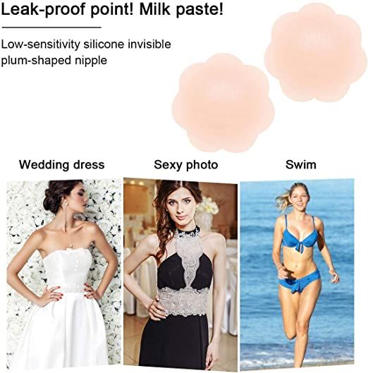 Silicone Nipple Covers Reusable Adhesive Invisible Breast Petals for Women