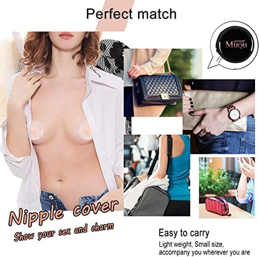 Silicone Nipple Covers Reusable Adhesive Invisible Breast Petals for Women