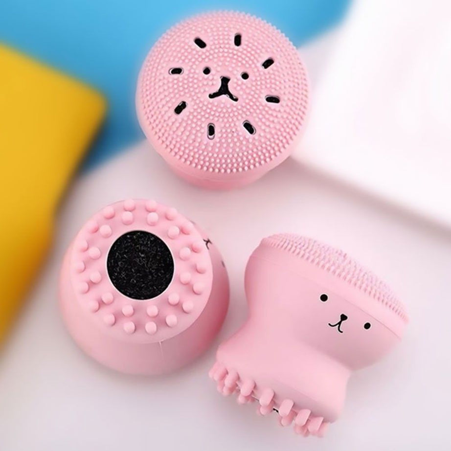 Silicone Octopus Facial Cleanser Brush Deep Cleaning Face Skin Care Scrubber Massage - Oshi.pk - Buy & Sell Online