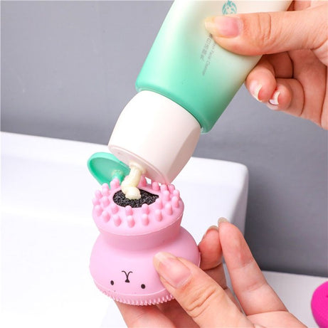 Silicone Octopus Facial Cleanser Brush Deep Cleaning Face Skin Care Scrubber Massage - Oshi.pk - Buy & Sell Online
