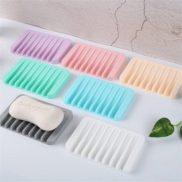 Silicone Soap Dishes Self Draining Soap Bar Holder Soap Saver Sponge Tray - Oshi.pk - Buy & Sell Online