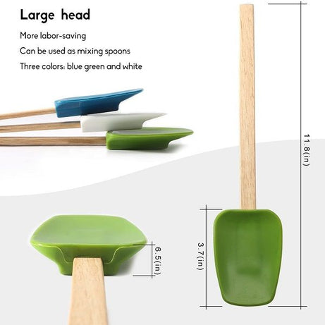 Silicone Spatula Heat Resistant with Wood Handle