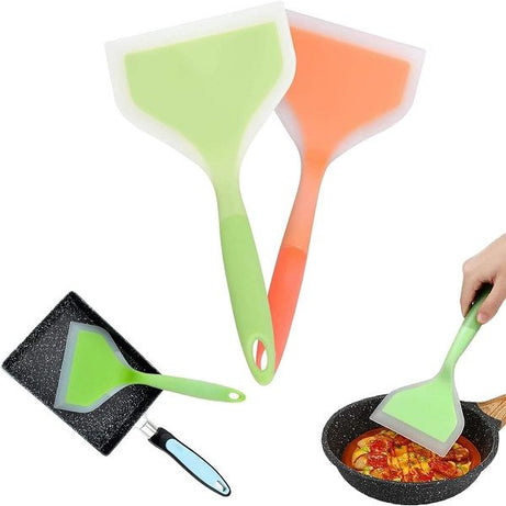 Silicone Spatula Non-Stick Shovel Wide Turner Pizza Cake Steak Beef Meat Egg Scraper - Oshi.pk - Buy & Sell Online