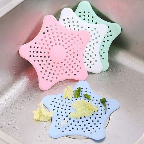 Silicone Star Shaped Sink Bathroom Hair Catcher, Drain Strainers Cover Trap Basin - Oshi.pk - Buy & Sell Online