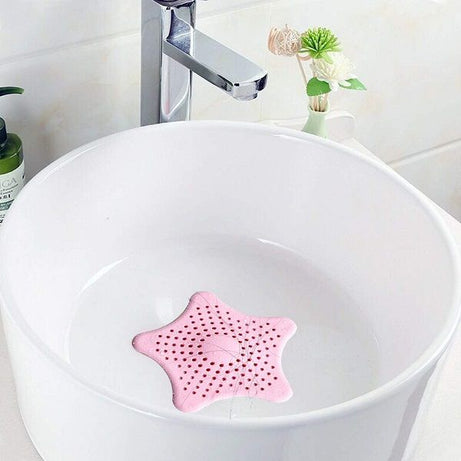 Silicone Star Shaped Sink Bathroom Hair Catcher, Drain Strainers Cover Trap Basin - Oshi.pk - Buy & Sell Online