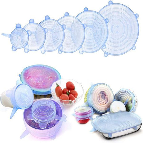 Silicone Stretch Lids Reusable Expandable Seal Bowl Covers Lid to Keep Food Fresh - Oshi.pk - Buy & Sell Online