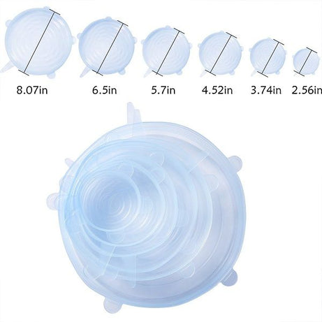 Silicone Stretch Lids Reusable Expandable Seal Bowl Covers Lid to Keep Food Fresh