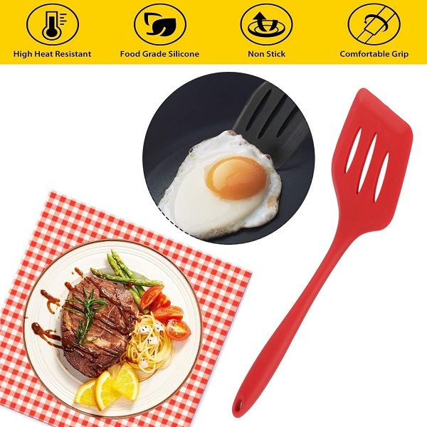 Silicone Turner Spatula Heat Resistant Non Stick Spatula - Oshi.pk - Buy & Sell Online