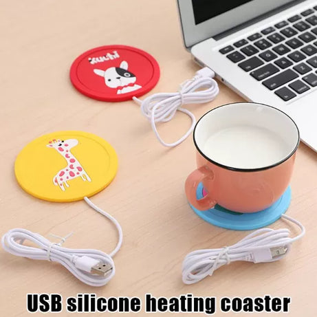 Silicone USB Cup Warmer Coaster Coffee Mug Heating Pad Electric Heating Coaster - Oshi.pk - Buy & Sell Online