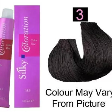 Silky Hair Color Dark Brown-3