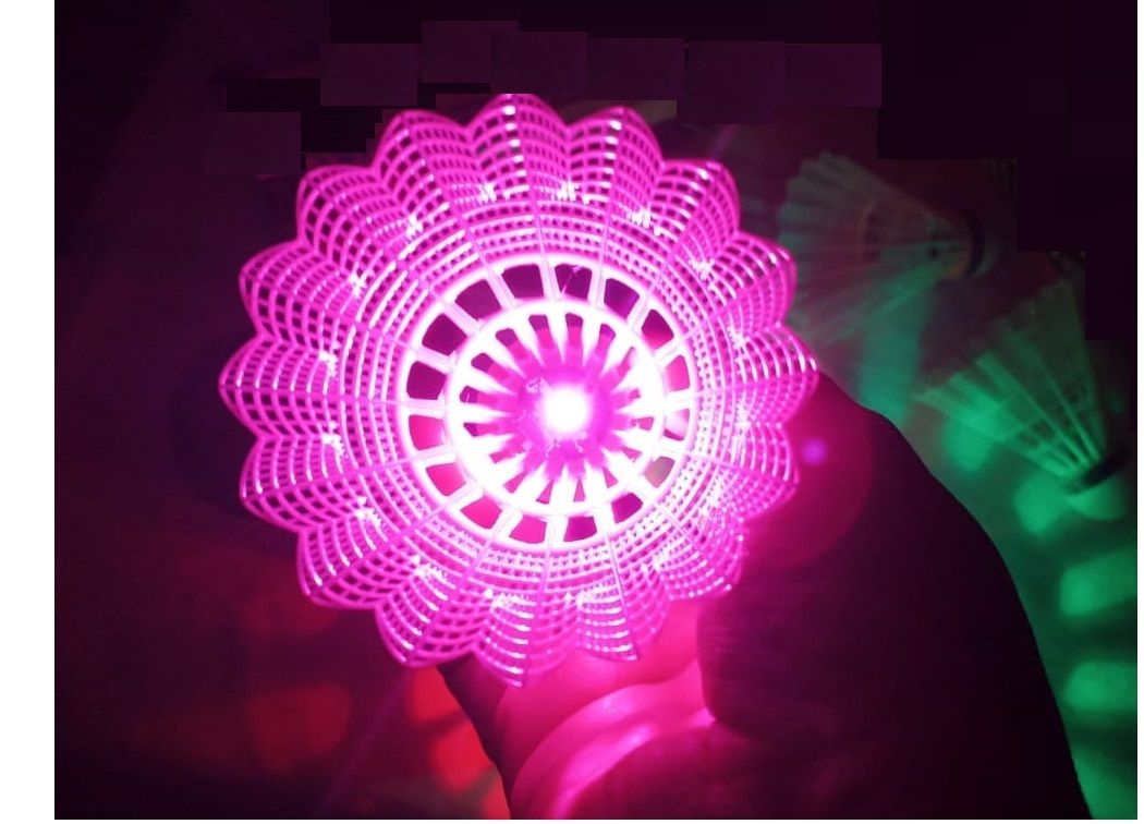 SINGLE LED SHUTTLECOCK -2in1- Lighting On/Off Switch - Rechargeable - Different colors light available - Oshi.pk - Buy & Sell Online