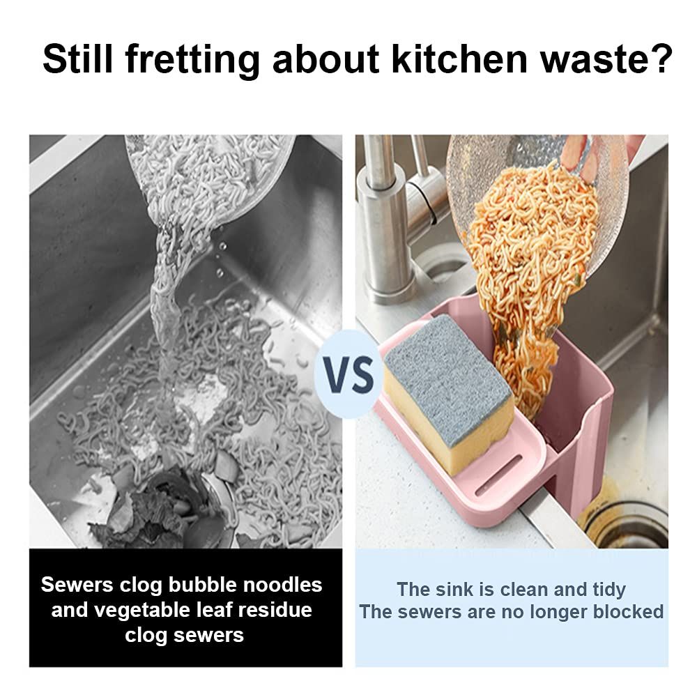 Sink Drain Strainer Basket, Multifunction Foldable Corner Sink Strainer Kitchen Food Catcher Triangle Filter Kitchen Food Waste Leftovers and Wash Veg - Oshi.pk - Buy & Sell Online