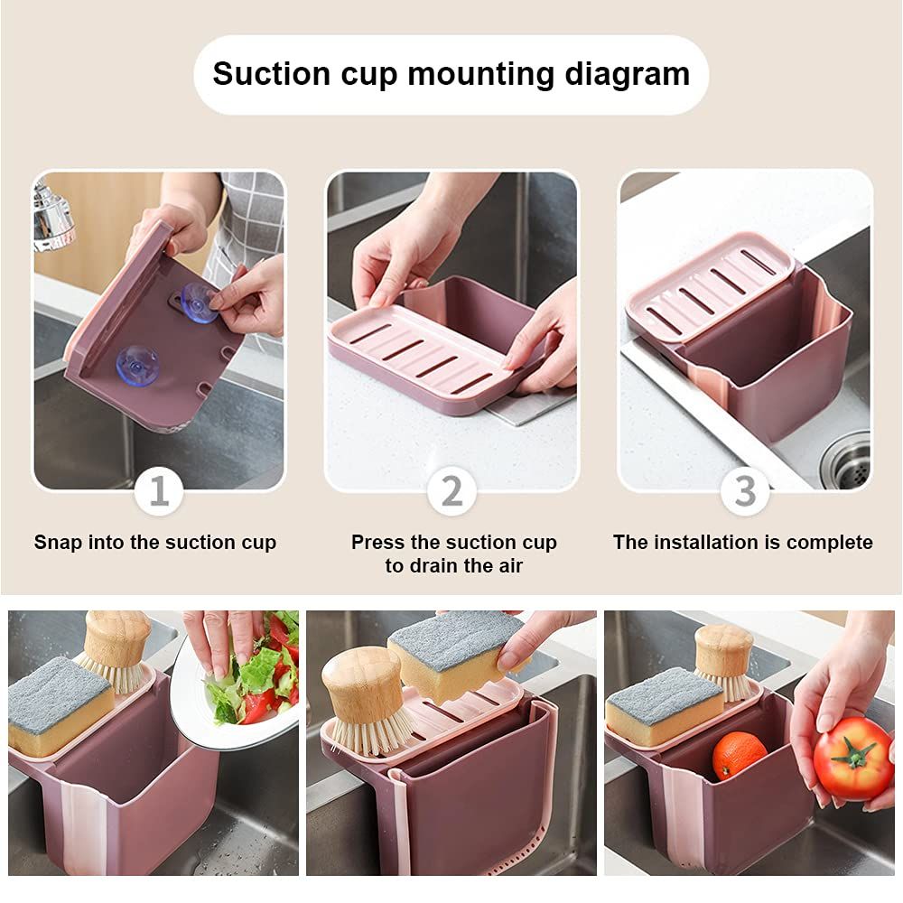 Sink Drain Strainer Basket, Multifunction Foldable Corner Sink Strainer Kitchen Food Catcher Triangle Filter Kitchen Food Waste Leftovers and Wash Veg - Oshi.pk - Buy & Sell Online