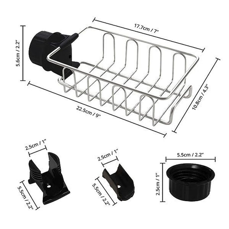 Sink Faucet Sponge Holder Caddy organizer stainless steel Dish heavy duty hanging drain rack - Oshi.pk - Buy & Sell Online