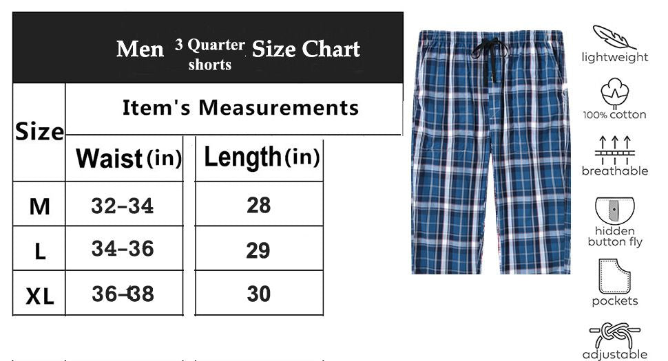 Pack of 3 -Checkered 3 Quarter for Men/Boys - Oshi.pk - Buy & Sell Online