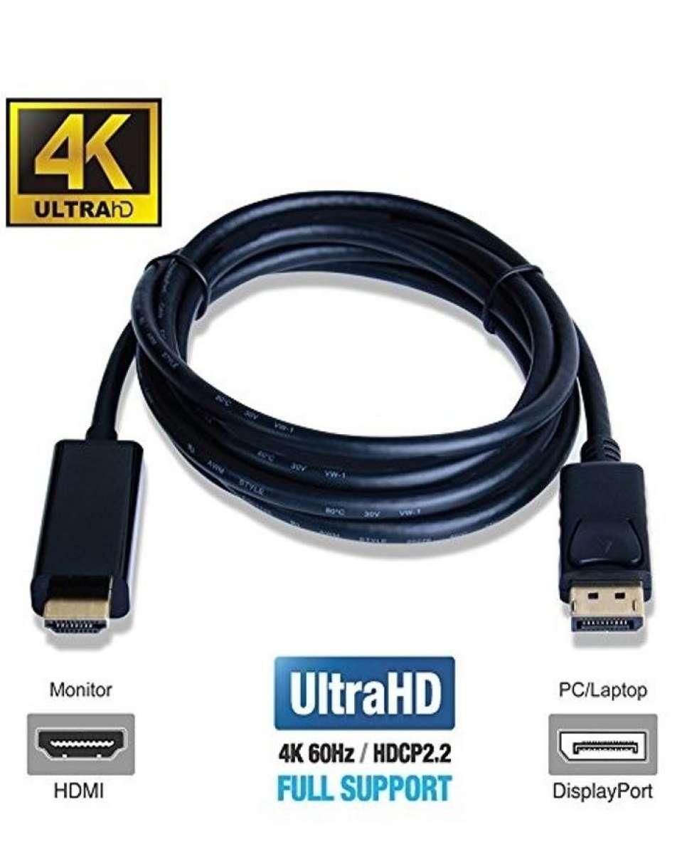 DisplayPort to HDMI Cable 1.8M - Black - Oshi.pk - Buy & Sell Online