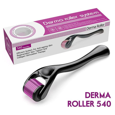 Skin Therapy 0.5 Derma Roller With 540 Micro Needle Face Care Titanium Hair Regrowth Beard Growth Anti Hair Loss Treatment Unisex - Oshi.pk - Buy & Sell Online