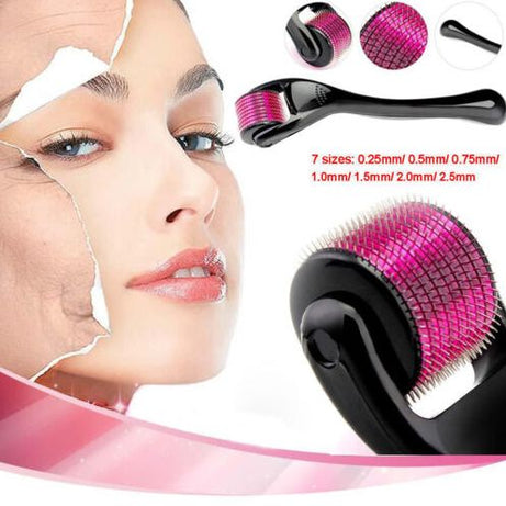 Skin Therapy 0.5 Derma Roller With 540 Micro Needle Face Care Titanium Hair Regrowth Beard Growth Anti Hair Loss Treatment Unisex - Oshi.pk - Buy & Sell Online