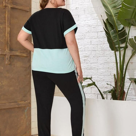 Sky Blue Panel Gym Summer Suit Or Yoga Suit Tracksuit For Her - Oshi.pk - Buy & Sell Online