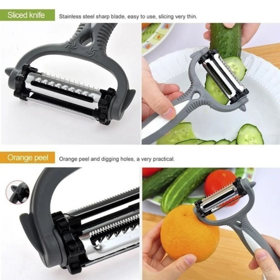 Slice, Peel, and Dice with Ease 3 in1 Stainless Steel Roto Peeler/Slicer - Oshi.pk - Buy & Sell Online