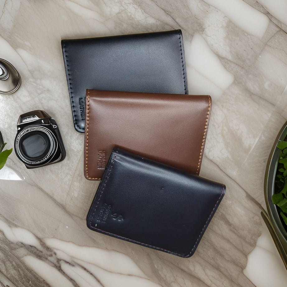 Slim Genuine Leather Short Wallet Mini Card Holder For Men - Oshi.pk - Buy & Sell Online