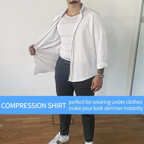 Slim N Lift Men Shaper Vest Body Banyan Sando Tummy Belly Waist Girdle Shirt Shapewear Comfort Shirt Vest Corset Shaper Underwear Slimming Vest Men - Oshi.pk - Buy & Sell Online