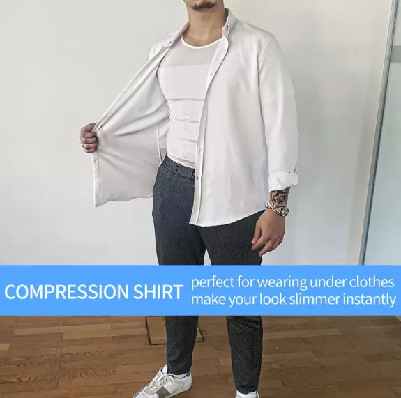 Slim N Lift Men Shaper Vest Body Banyan Sando Tummy Belly Waist Girdle Shirt Shapewear Comfort Shirt Vest Corset Shaper Underwear Slimming Vest Men - Oshi.pk - Buy & Sell Online