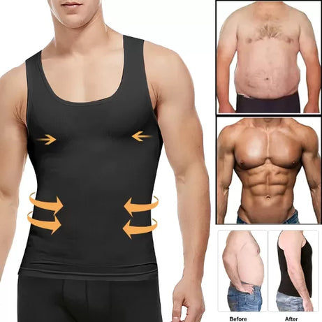 Slim N Lift Men Shaper Vest Body Banyan Sando Tummy Belly Waist Girdle Shirt Shapewear Comfort Shirt Vest Corset Shaper Underwear Slimming Vest Men - Oshi.pk - Buy & Sell Online