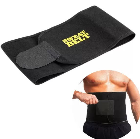 Slimming Sweat Belt Hot Shaper Waist Trimmer Fat Reducing Belt For Men & Women Belly Trainer Indoor Activities Unisex - Oshi.pk - Buy & Sell Online