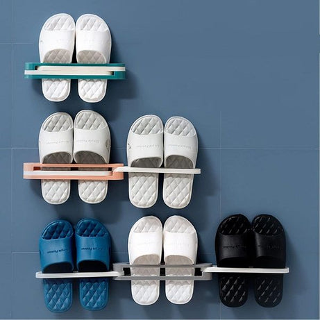 Slipper Rack Hanging Shoe Organizers 3 in 1 Folding Shoe Storage Wall Mounted - Oshi.pk - Buy & Sell Online