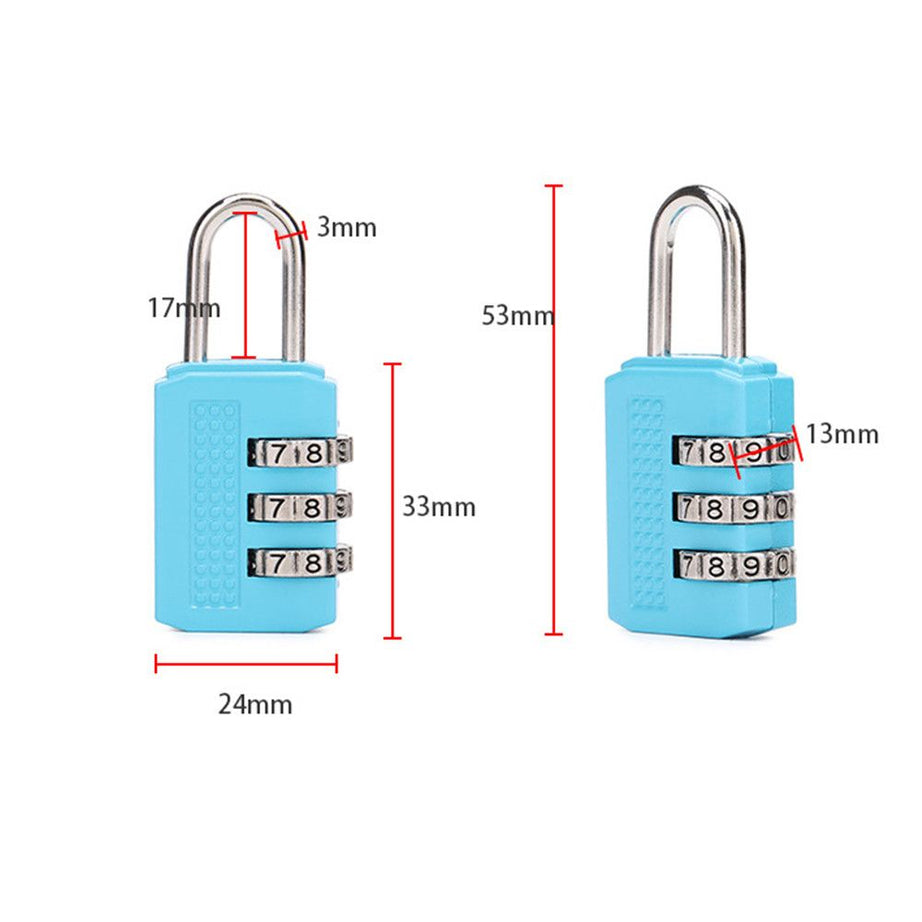1PC Small and Portable 3-Digit Combination Lock for Zipper Bags and Suitcases - Oshi.pk - Buy & Sell Online